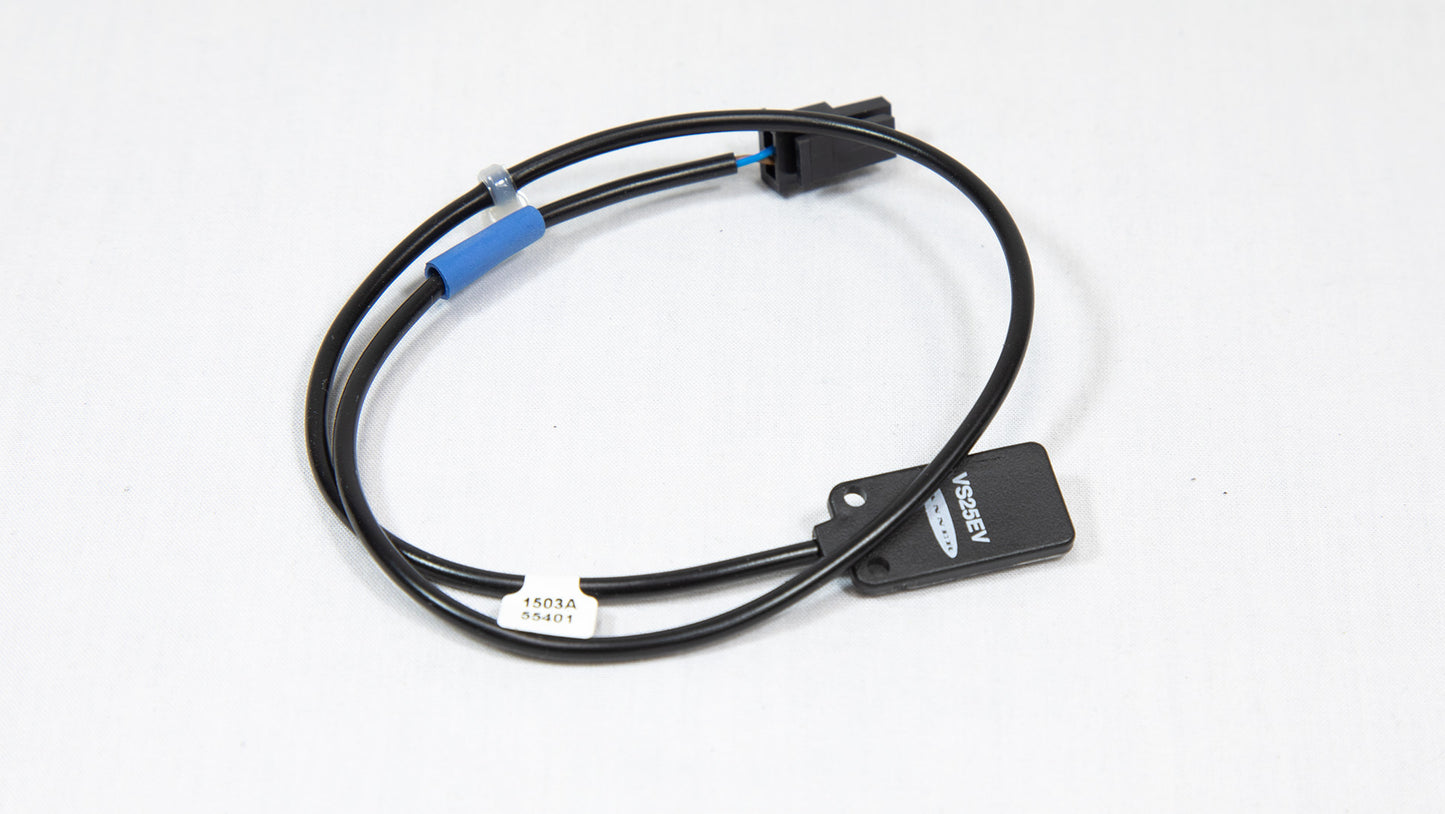 A black cable featuring a sensor at one end.