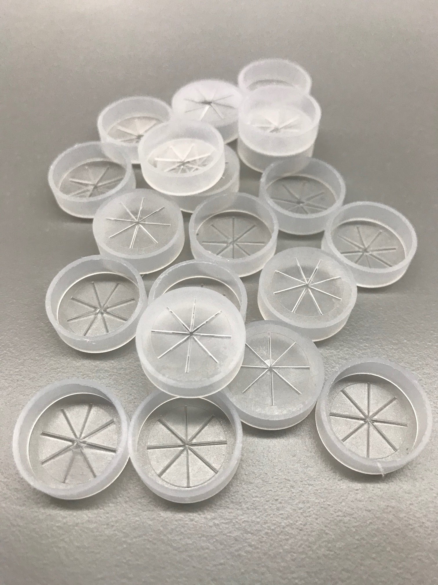 Set of plastic caps.
