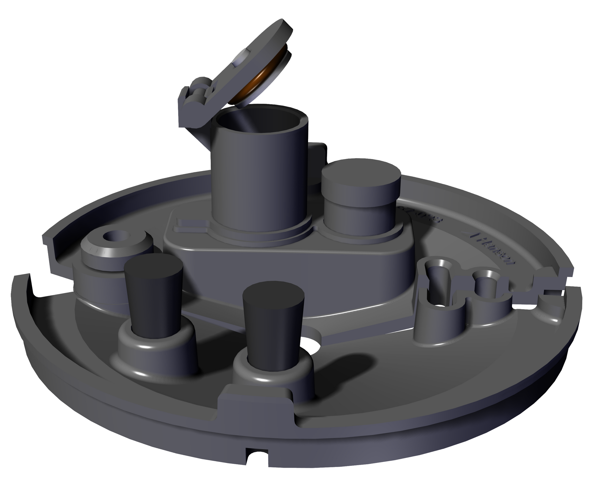 Round vessel cover